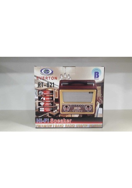 RT-821 Usb/tf/fm/bluetooth Destekli Nostaljik Radyo