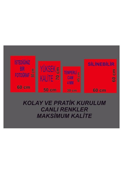 Gazi Mustafa Kemal Atatürk Tablosu Temperli Cam Üzerine Sevgilinize Yılbaşı Hediye modelleri