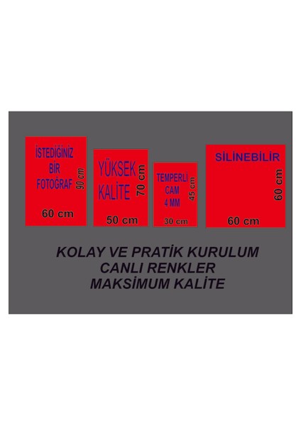 Muhteşem Mavi Çiçekler Temperli Cam Üzerine Tablo Sevgilinize Yılbaşı Hediye