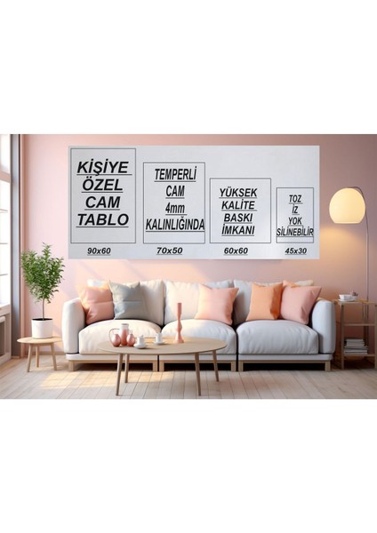Cam Sevgililer Için Özel Tasarımlar ile Temperli Cam Tablo