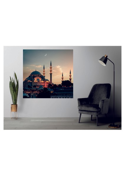 Temperli Cam Üzerine Camii Gün Batımı Tablosu