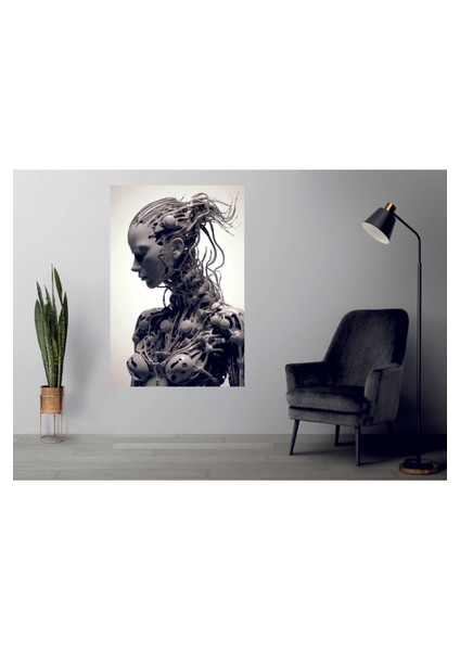 Beyaz Robot Tablosu Temperli Cam Üzerine Sevgilinize Yılbaşı Yeni Yıl Hediye fiyatları