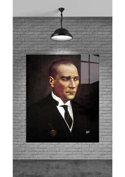 Mustafa Kemal Atatürk Baskılı Cam Tablo