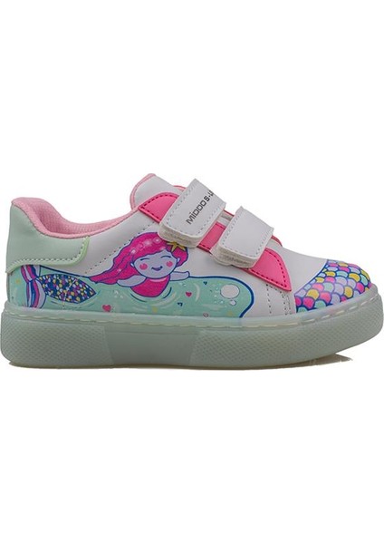 Trend Adımlar Pembe Cute Monster Işıklı Çocuk Sneaker