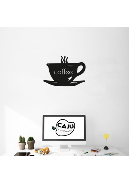 Dekoratif Coffee Cup Kahve Fincan Ahşap Duvar Tablo Dekor