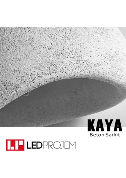 Led Projem Kaya Beton Tekli Sarkıt Avize Beton E27 Modern Avize