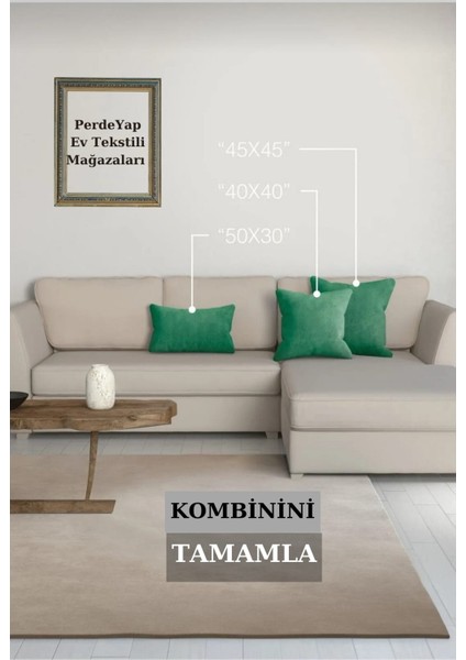 Kadife Dokulu Koyu Yeşil Renk Masa Örtüsü 17-Koyu Yeşil