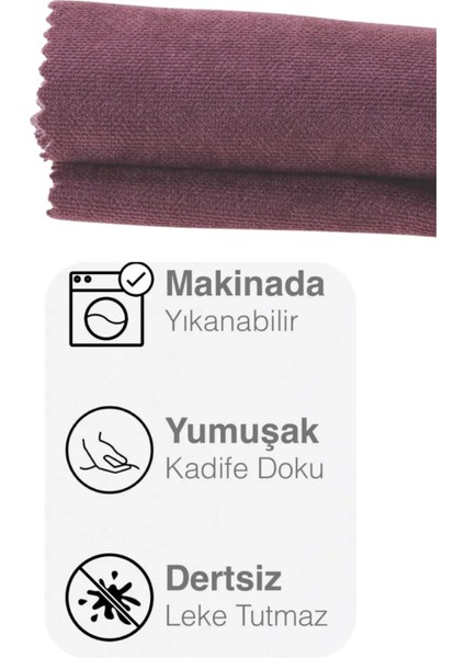 Ada Fon Perde Tek Kanat 1/3 Sık Pile 20-Gülkurusu