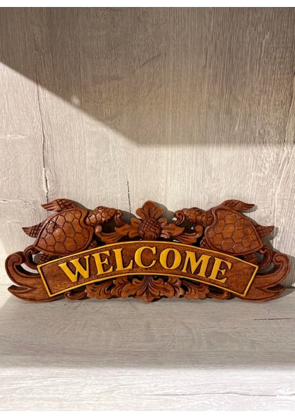 Ahşap Welcome Duvar Yazısı - 40 cm