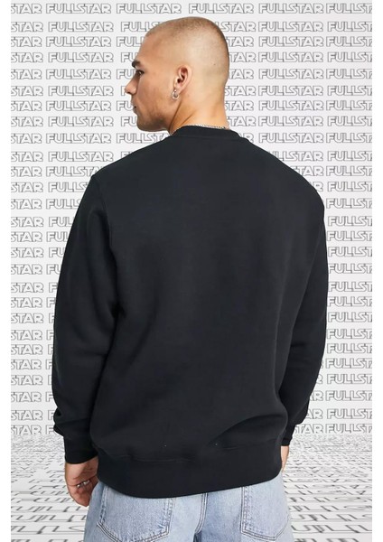 Sportswear Club Crew Sweatshirt Black Sweatshirt Siyah