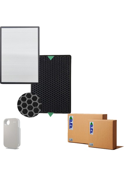 / Coway Dolamitis 1008CH AP-1018F Hava Temizleyici Uyumlu Hepa + Karbon Birleşik Filtre