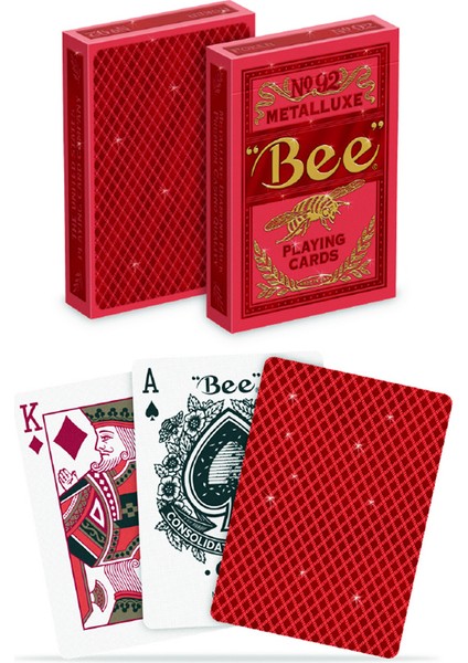 Bee Metalluxe RED Oyun Kartı