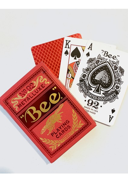 Bee Metalluxe RED Oyun Kartı