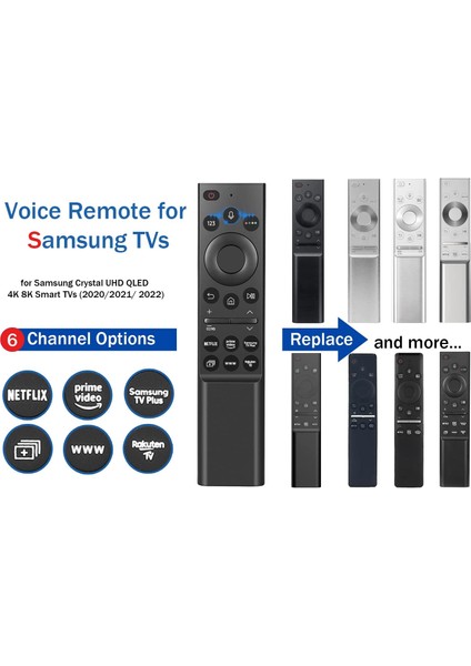 Ses Komutlu Akıllı Kumanda Smart Tüm Modeller Netflix Prime Video Rakuten Tv Plus Tuşlu
