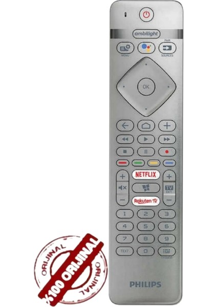 Sesli Komut & Ambilight Tuşlu 55PUS7304 Kumanda RC4154401/01 RC4154401/01R Tv Kumanda (Orjinal)