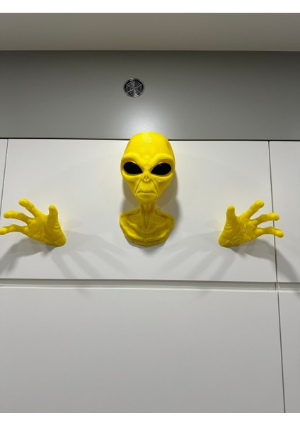 KemX3D Alien Uzaylı Duvar Dekorasyonu Veya Kulaklık Tutucu