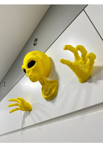 KemX3D Alien Uzaylı Duvar Dekorasyonu Veya Kulaklık Tutucu