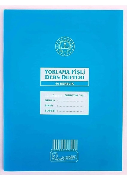Yoklama Fişli Ders Defteri 10 Derslik