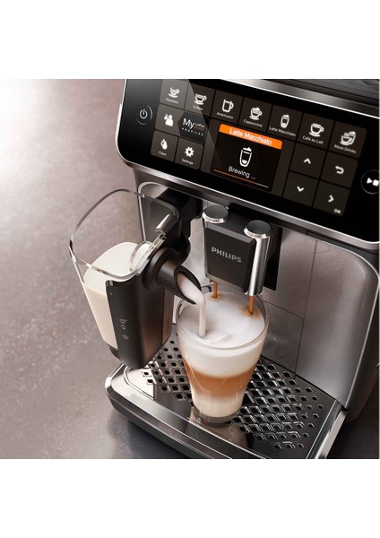 1500W Lattego Seri 1.8l Tft Ekran Zamanlayıcılı Mükemmel Sıcaklık ve Aroma Ultra Premium Tam Otomatik Espresso Makinesi - LUCİOLE BEYAZ LAMBADER HEDİYE!