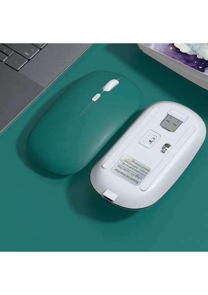 Apple Ipad Şarj Edilebilir Sessiz Mouse Bluetooth + 2.4Hz Wifi Kablosuz Mouse Fare fiyatları