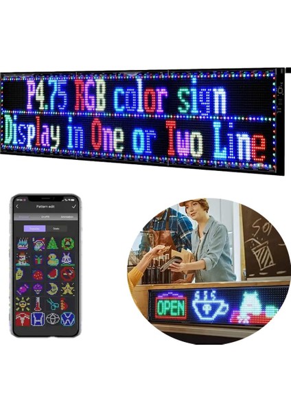 PM-23826 20X66CM Kayan Yazı LED Tabela