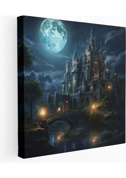 Gece Yarısı Kalesi Duvar Sanatı - Gece Yarısı, Gece Yarısı, Kale, Duvar Sanatı, 30X30