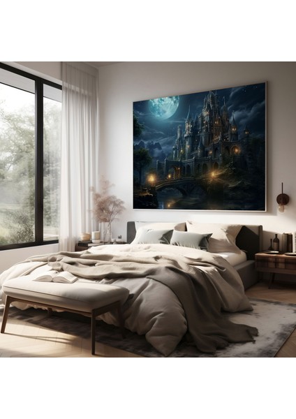 Gece Yarısı Kalesi Duvar Sanatı - Gece Yarısı, Gece Yarısı, Kale, Duvar Sanatı, 30X30 fiyatları