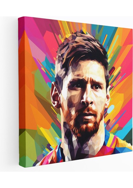 Pop Art Lionel Messi Duvar Sanatı - Lionel Messi, Lionel Messi, Renkli, Ev Dekorasyonu, 30X30