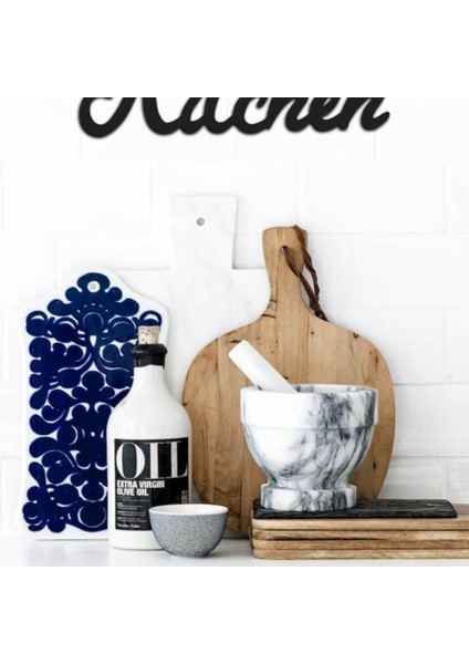 Dekoratif Kitchen Mutfak Yazılı Ahşap Duvar Tablo Dekor