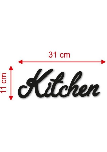 Dekoratif Kitchen Mutfak Yazılı Ahşap Duvar Tablo Dekor