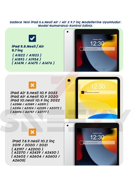 Ipad 5.6.nesil 9.7 Inç Uyumlu Galaxy Shell Astront Temalı Çocuk Tablet Kılıfı