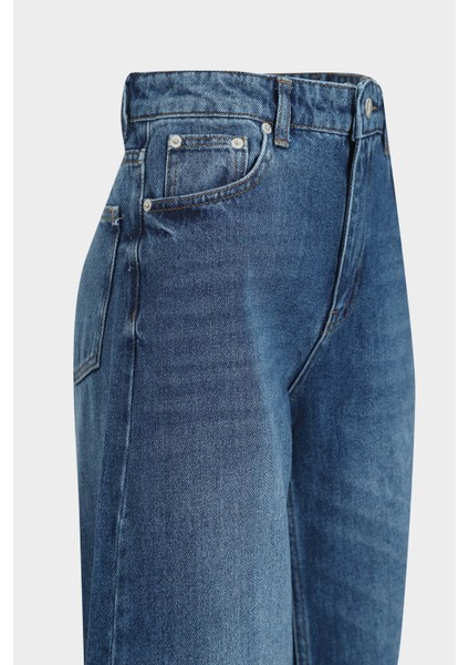 AÇELYAOKCU High Waist Wed Leg Mid Blue Extra Geniş Paça Jean fiyatları
