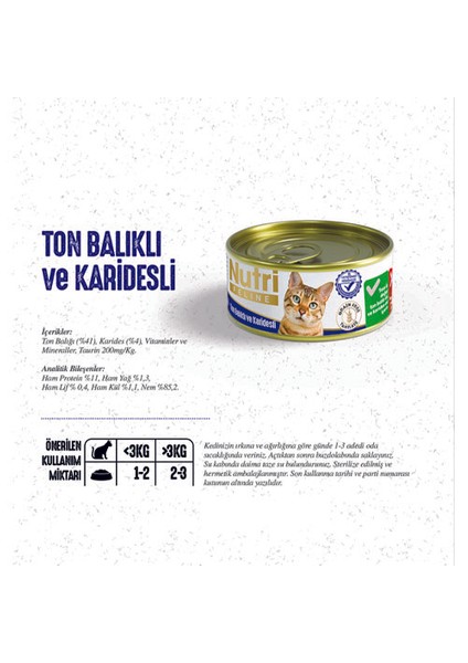 85 gr Ton Balıklı ve Karidesli 6 Adet Yaş Kedi Maması