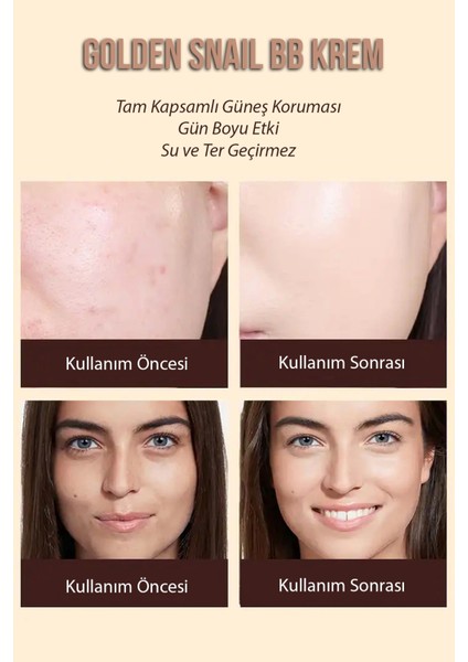 Altın Salyangoz Spf 50+ Güneş Koruyucu Bb Krem