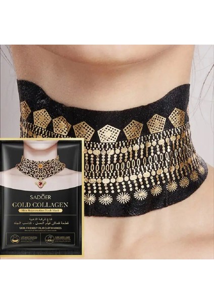 Altın Kolajen Cilt Gençleştirme Boyun Maskesi ( 5 Li Paket )
