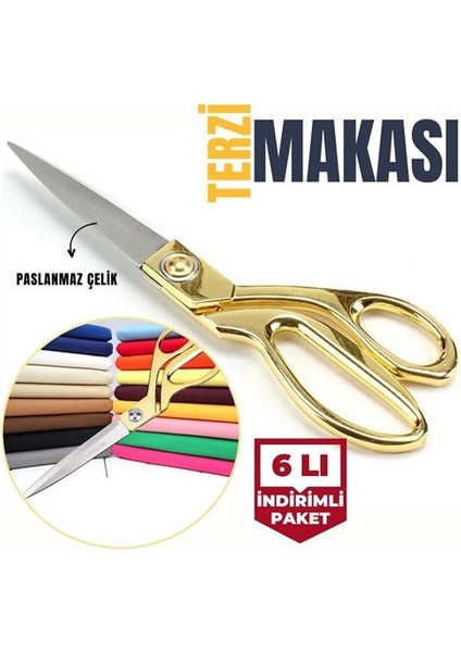 Transformacion 6 Adet Senior Terzi ve Kumaş Makası 27 cm