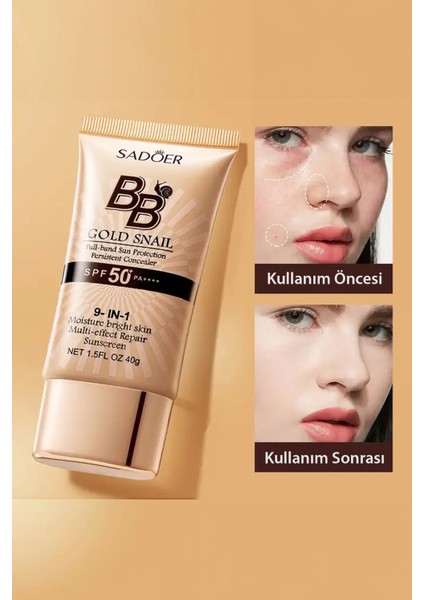 Besleyici Altın Salyangoz Spf 50+ Güneş Koruyucu Bb Krem