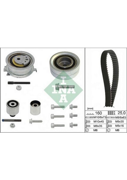 Triger Seti [ Vw Caddy Iii, Polo, Passat, Golf Vi, T5, T6, Audi A3, A4, A6, Q5 1.6 Tdi/2.0 Tdi 2009- ] 102008