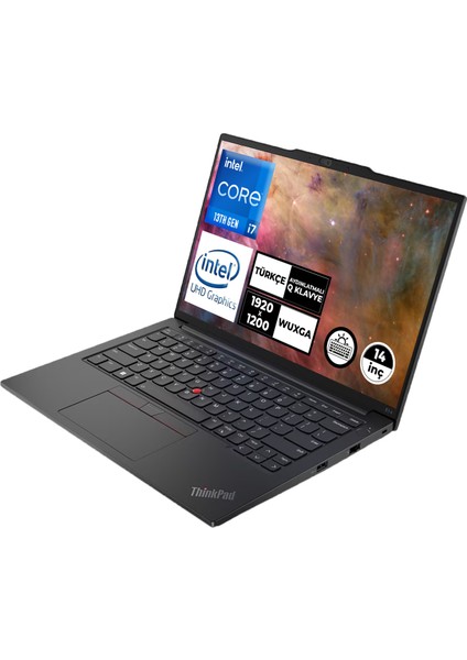 Thinkpad E14 Gen 5 I7-13700H 48GB 512GB SSD 14" Wuxga Freedos Taşınabilir Bilgisayar 21JLS20KTX002