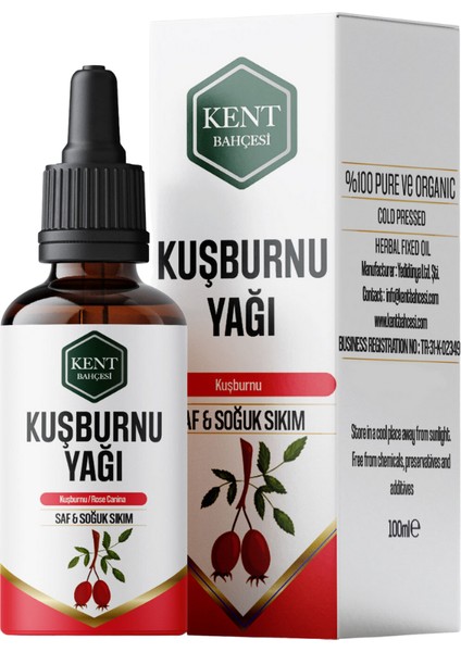 Kuşburnu Yağı Soğuk Sıkım 30 ml Saf Doğal Katkısız