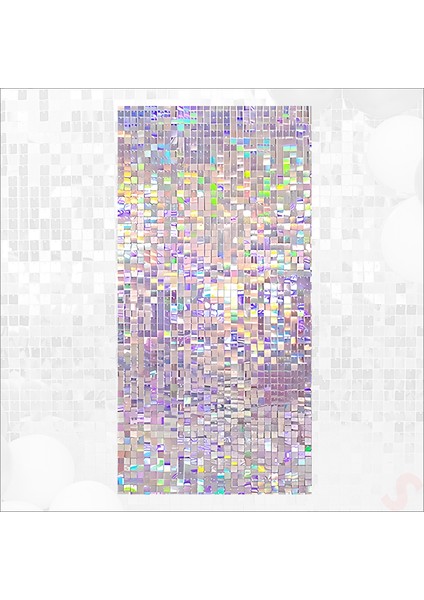 Işıltılı Pul Payetli Arka Fon Paneli, 90CM x 180CM - Rainbow