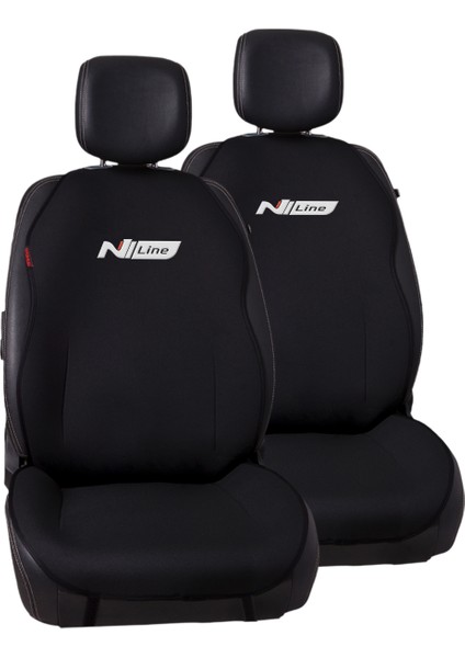Hyundai N Line Nakışlı Jakar Dokuma Kumaş Otomind Oto Minderi 2'li Set