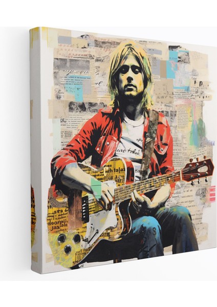 Kurt Cobain Duvar Sanatı - Kurt Cobain, Duvar Sanatı, El Yazısı Şarkı Sözleri, Nostalji, 30X30