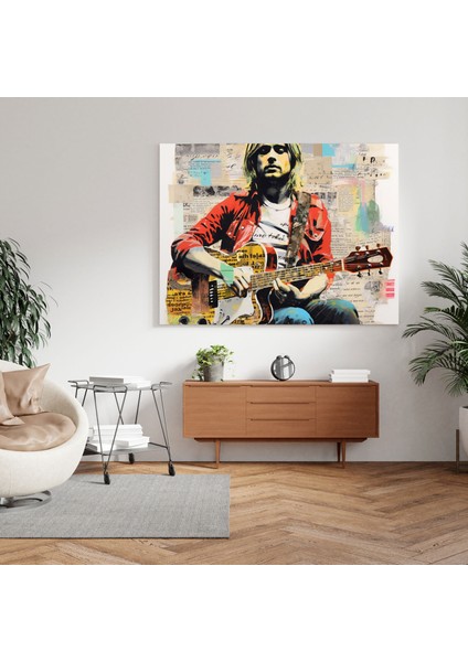 Kurt Cobain Duvar Sanatı - Kurt Cobain, Duvar Sanatı, El Yazısı Şarkı Sözleri, Nostalji, 30X30