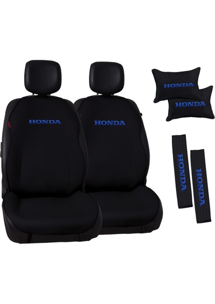 Mavi Honda Nakışlı Jakar Dokuma Oto Minder ve Konfor Seti