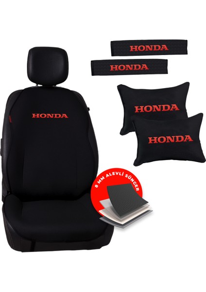 Kırmızı Honda Nakışlı Jakar Dokuma Oto Minder ve Konfor Seti fırsatları