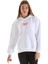 Kadın Nakış Detaylı Kapüşonlu Sweatshirt Beyaz 3