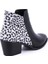 Sade Düz Rahat Modern Vesten Bot Siyah&leopar 5011 5
