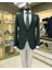 İtalyan stil slim fit 8 drop mono yaka erkek ceket yeşil T10979 1