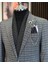 Terziademaltun Italyan Stil Slim Fit Mono Yaka Ekose Erkek Ceket Siyah T10751 5